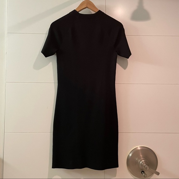 T by Alexander Wang black ribbed knit dress - Picture 6 of 6